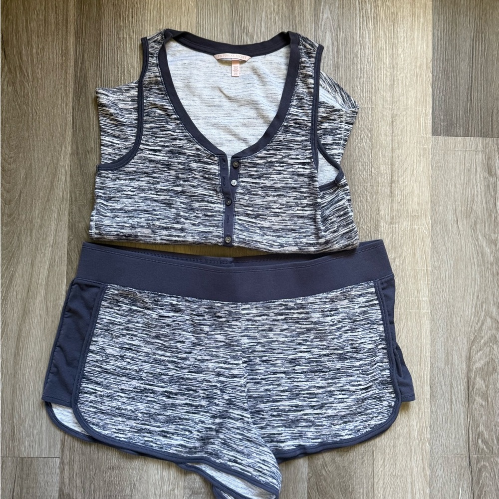 Victoria's Secret Black Loungewear with Light Gray Lining